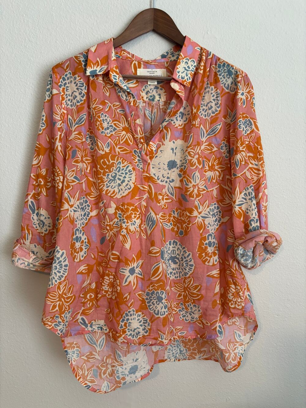 Trovata Birds of Paradis Floral Shirt Large